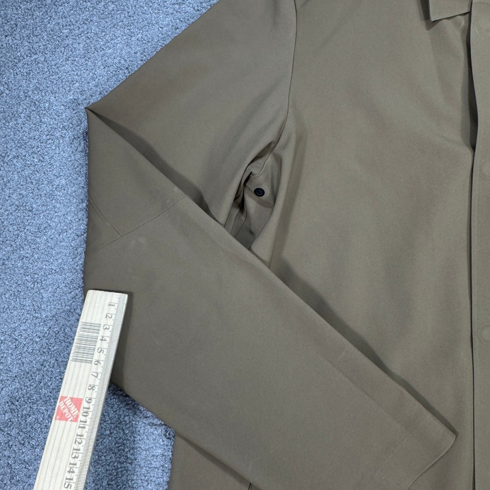 Lululemon Drivers Trench Coat Men's Large Brown Water Repellant Overcoat Outdoor - Picture 13 of 16